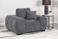 Octavia Tufted Upholstered Accent Chair Charcoal Grey
