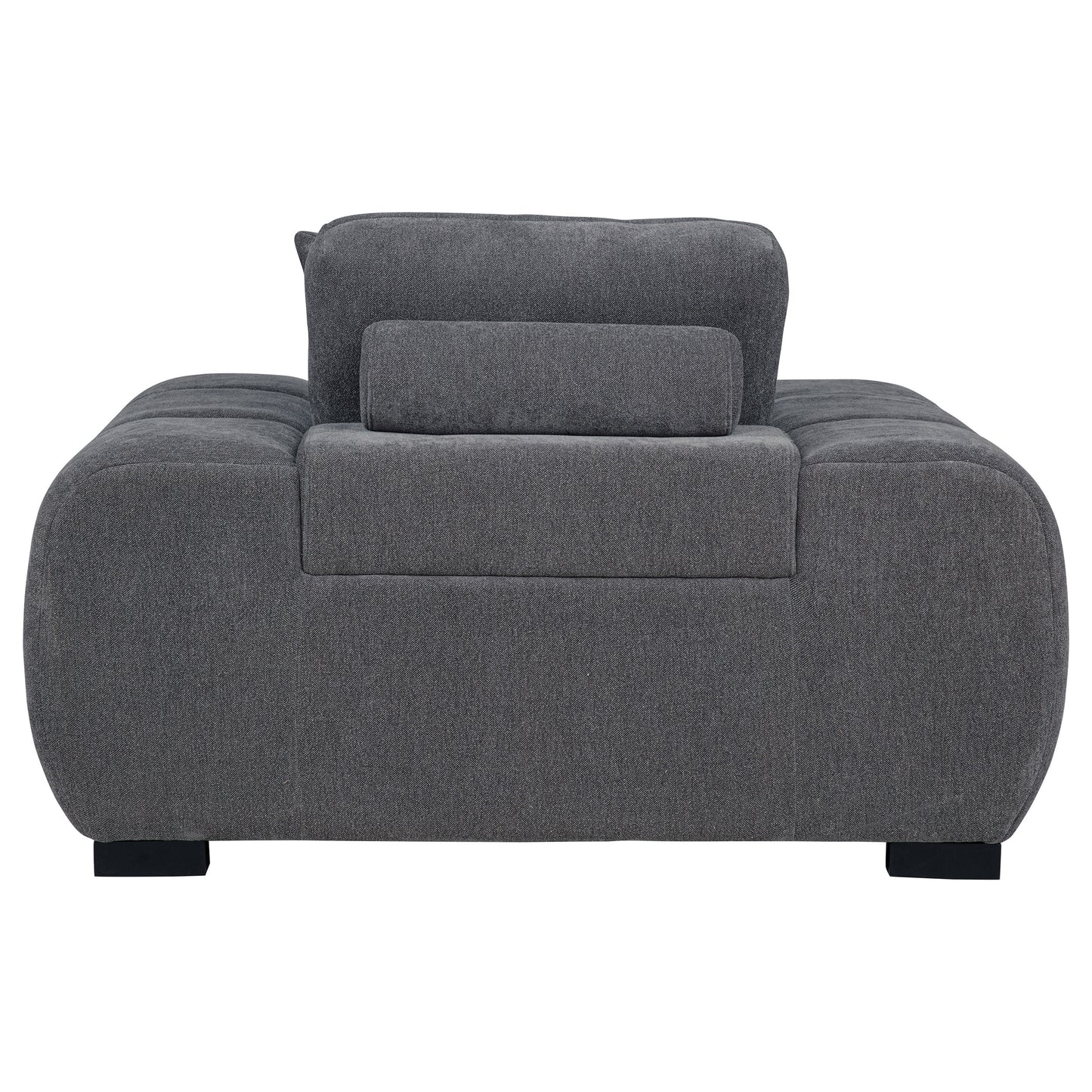 Octavia Tufted Upholstered Accent Chair Charcoal Grey