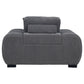 Octavia Tufted Upholstered Accent Chair Charcoal Grey