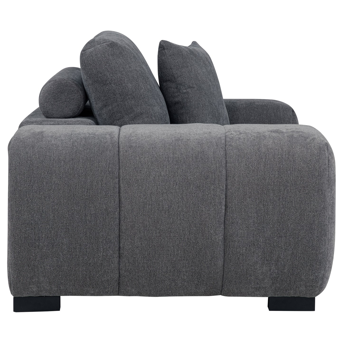 Octavia Tufted Upholstered Accent Chair Charcoal Grey
