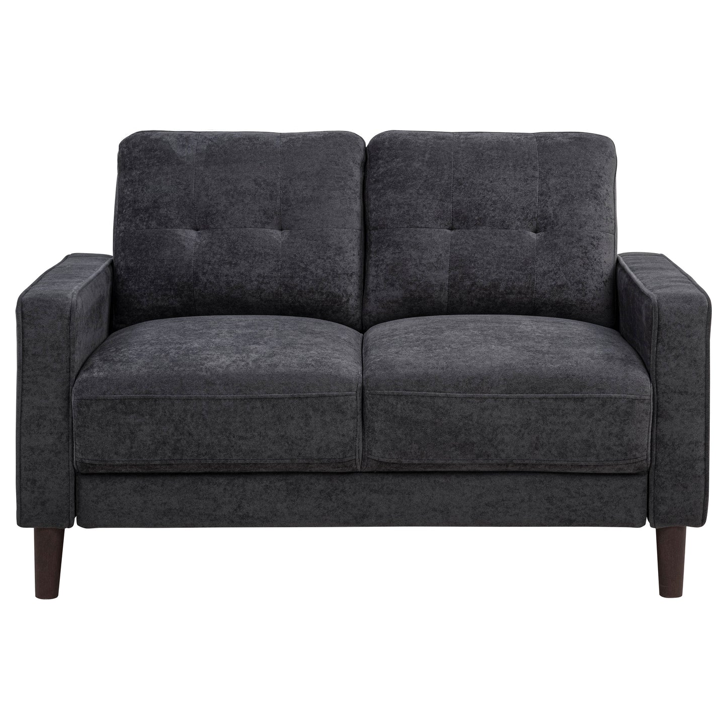 Bowen II 2-piece Upholstered Track Arm Sofa Set Steel Grey