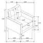 Bowen II 3-piece Upholstered Track Arm Sofa Set Steel Grey