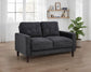 Bowen II Fabric Upholstered Track Arm Loveseat Steel Grey