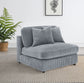 Blaine Upholstered Armless Chair Fog
