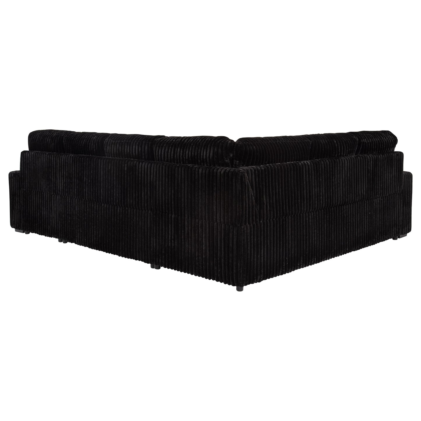 Devonshire Sleeper Sectional Sofa Storage Chaise Black