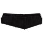 Devonshire Sleeper Sectional Sofa Storage Chaise Black