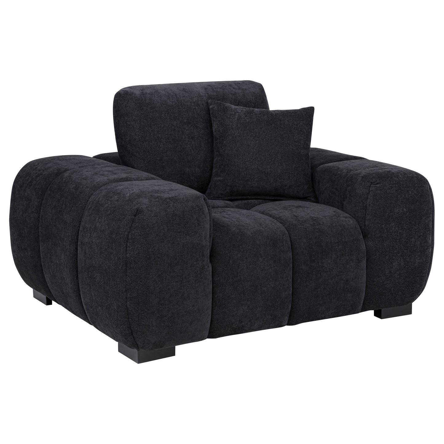 Octavia Tufted Upholstered Accent Chair Black