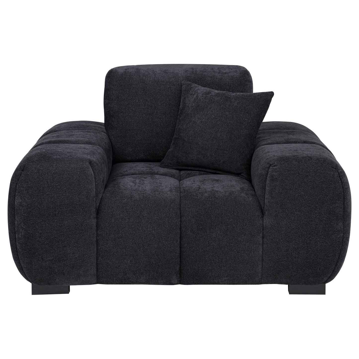 Octavia Tufted Upholstered Accent Chair Black