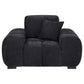 Octavia Tufted Upholstered Accent Chair Black