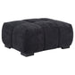 Octavia Tufted Upholstered Rectangular Ottoman Black