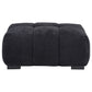 Octavia Tufted Upholstered Rectangular Ottoman Black