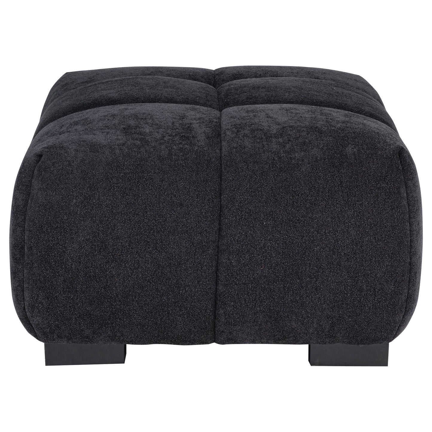 Octavia Tufted Upholstered Rectangular Ottoman Black
