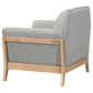 Vaughn 3-piece Fabric Upholstered Flared Arm Sofa Set Grey