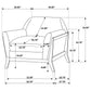 Vaughn Fabric Upholstered Flared Arm Accent Chair Grey