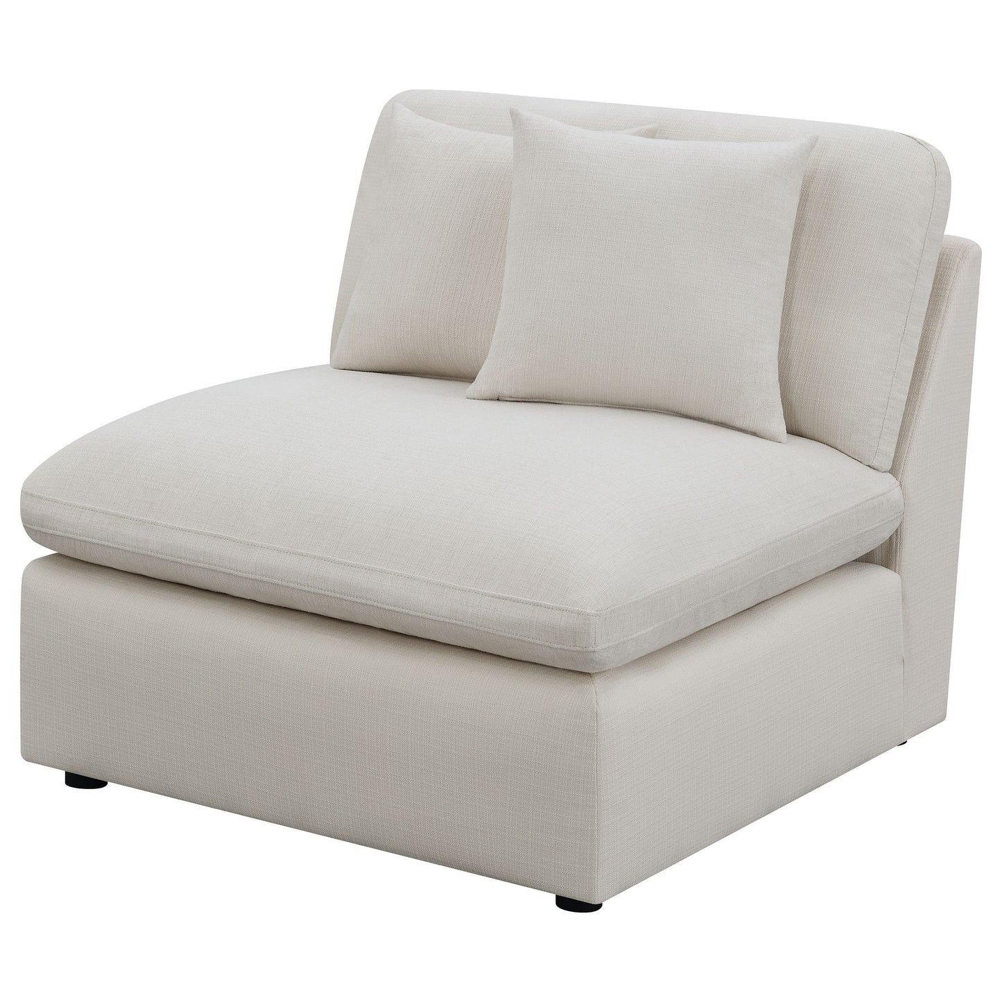 Hobson Upholstered Armless Chair Ivory