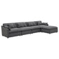 Hobson Upholstered Armless Chair Charcoal