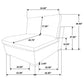 Lakeview Upholstered Armless Chair Ivory