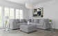 Cambria Upholstered Armless Chair Grey