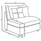 Cambria 4-piece Upholstered Modular Sectional Sofa Grey
