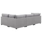Cambria 4-piece Upholstered Modular Sectional Sofa Grey
