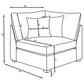 Cambria 6-piece Upholstered Modular Sectional Sofa Grey