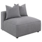 Jennifer Upholstered Armless Chair Grey