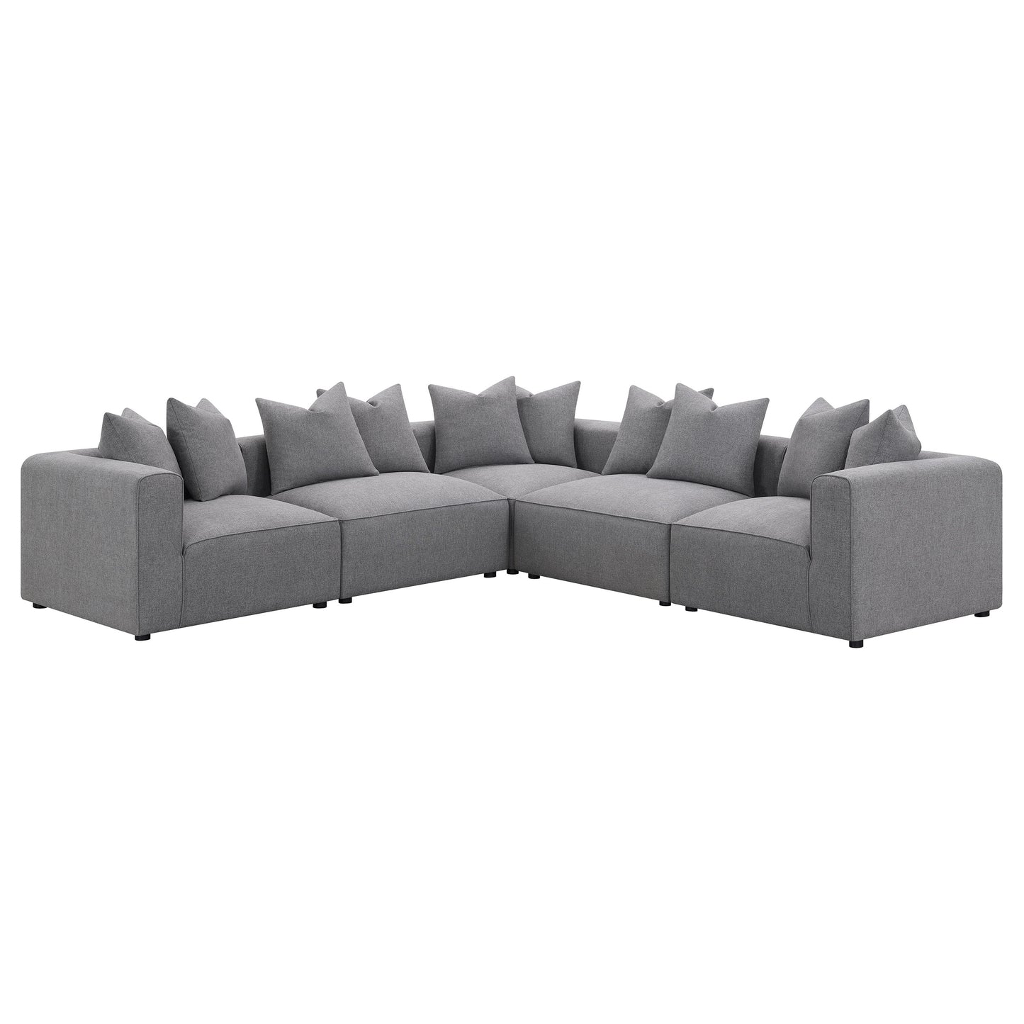 Jennifer Upholstered Armless Chair Grey