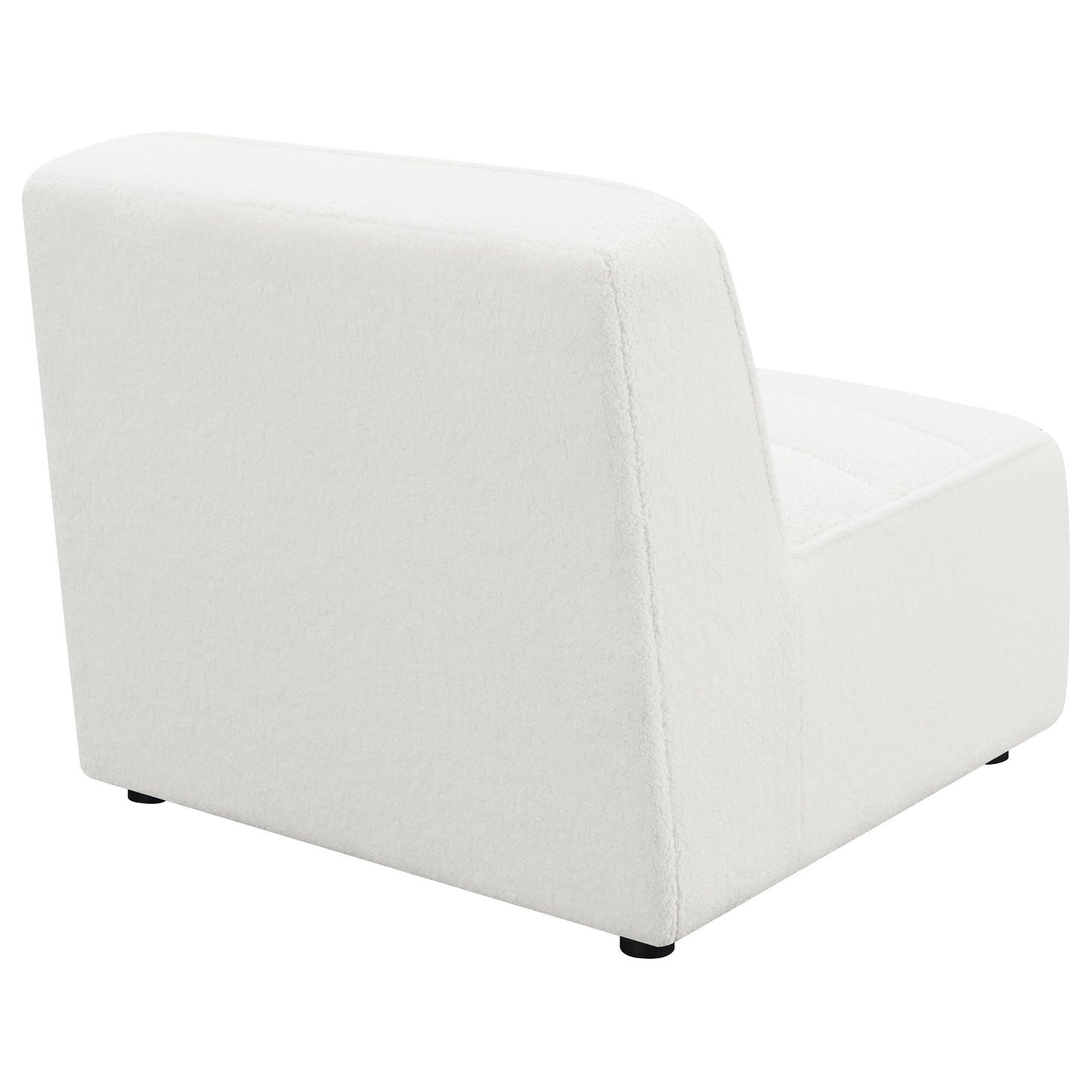 Sunny Upholstered Armless Chair Ivory Sherpa