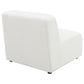 Sunny Upholstered Armless Chair Ivory Sherpa