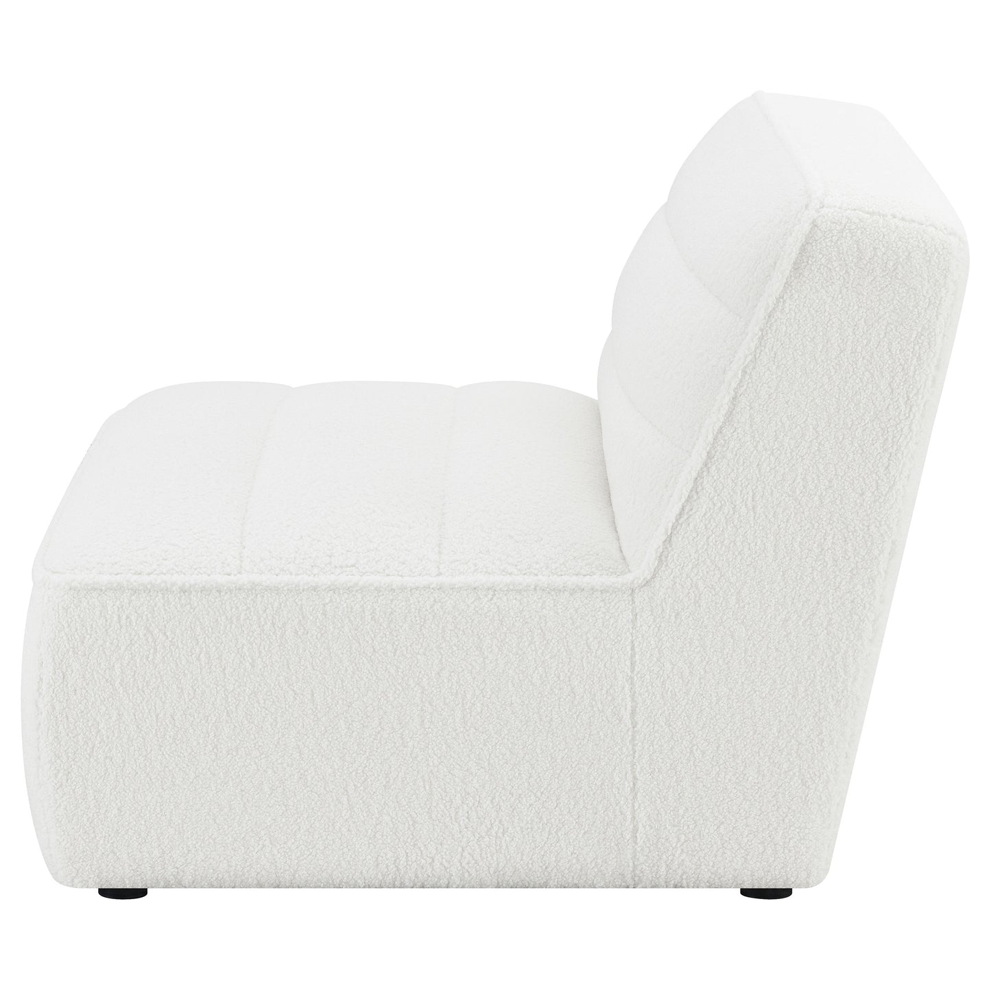 Sunny Upholstered Armless Chair Ivory Sherpa