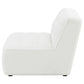 Sunny Upholstered Armless Chair Ivory Sherpa