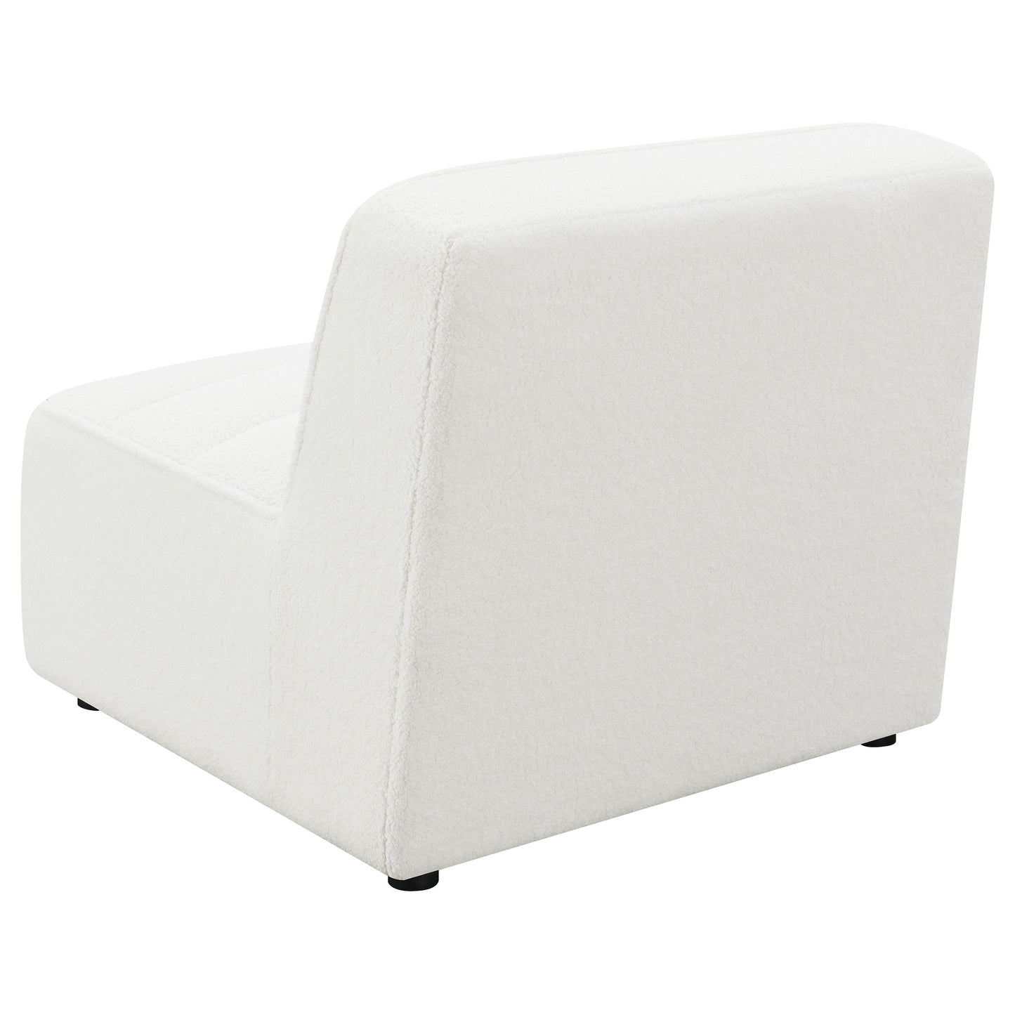 Sunny Upholstered Armless Chair Ivory Sherpa