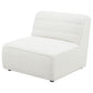 Sunny Upholstered Armless Chair Ivory Sherpa