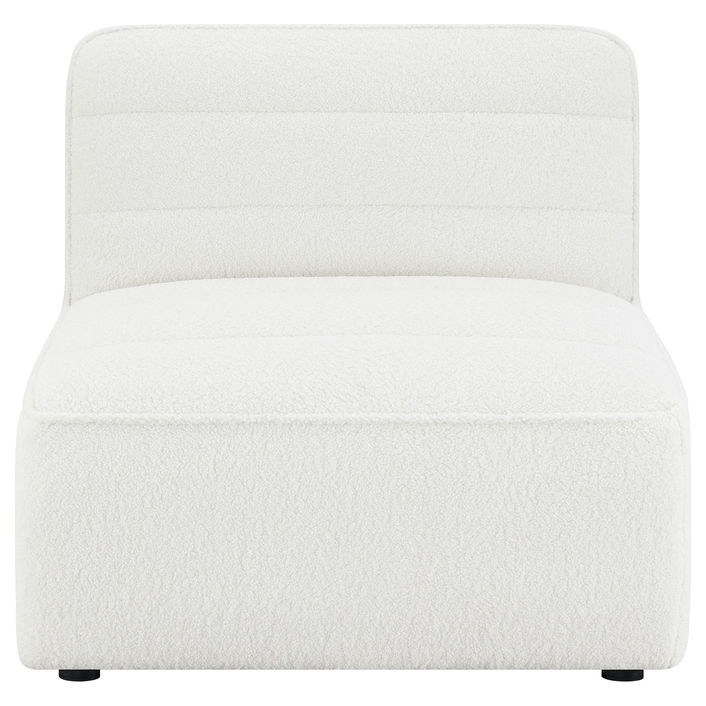 Sunny Upholstered Armless Chair Ivory Sherpa
