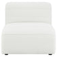 Sunny Upholstered Armless Chair Ivory Sherpa