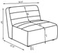 Sunny Upholstered Armless Chair Ivory Sherpa