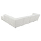 Sunny 6-piece Upholstered Modular Sectional Sofa Ivory Sherpa
