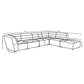 Sunny 6-piece Upholstered Modular Sectional Sofa Ivory Sherpa