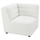 Sunny 6-piece Upholstered Modular Sectional Sofa Ivory Sherpa
