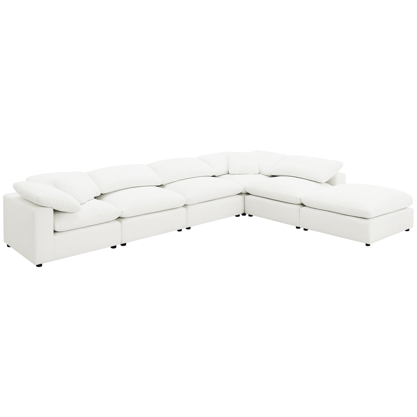 Raleigh Boucle Upholstered Armless Chair Ivory