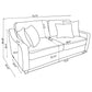 Christine Upholstered Sloped Arm Sofa Beige