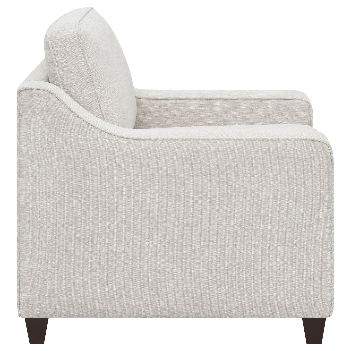 Christine 3-piece Upholstered Sloped Arm Sofa Set Beige