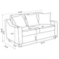 Christine Upholstered Sloped Arm Loveseat Beige
