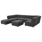Sunny Upholstered Armless Chair Dark Charcoal