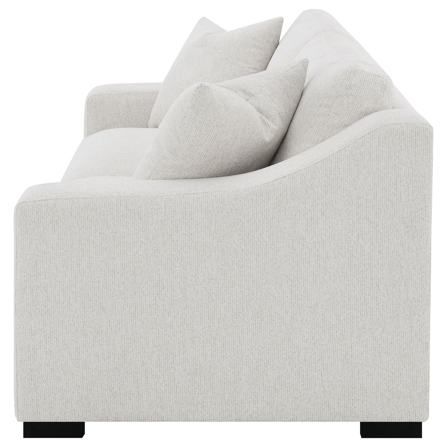 Ashlyn Fabric Upholstered Track Arm Sofa Sand