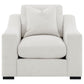 Ashlyn Fabric Upholstered Track Arm Accent Chair Sand