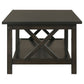Rachelle 3-piece Rectangular Coffee Table Set Deep Merlot