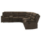Atkinson Upholstered Reclining Sectional Sofa Chocolate