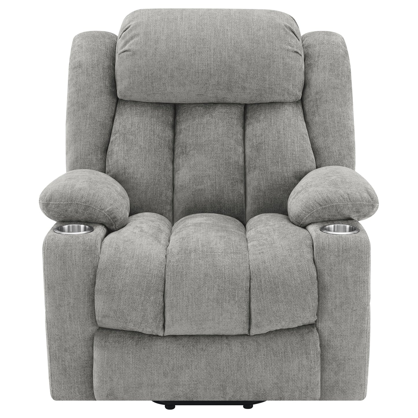 Houston Upholstered Power Lift Recliner Grey