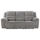 Gilson Chenille Upholstered Reclining Sofa Grey